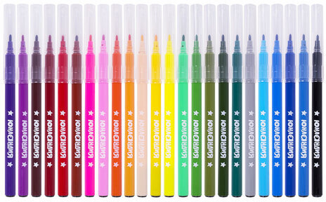 Фломастеры ЮНЛАНДИЯ 24 цвета "КЛАССНЫЕ!", вентилируемый колпачок, ПВХ, 152480