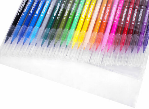 Фломастеры ЮНЛАНДИЯ 24 цвета "КЛАССНЫЕ!", вентилируемый колпачок, ПВХ, 152480