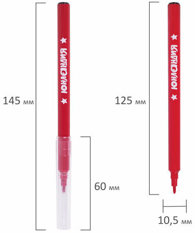 Фломастеры ЮНЛАНДИЯ 24 цвета "КЛАССНЫЕ!", вентилируемый колпачок, ПВХ, 152480