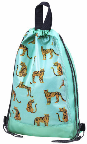 Мешок для обуви ЮНЛАНДИЯ, с ручками, боковой карман на молнии, 46х36 см, &quot;Wild Cats&quot;, 271614