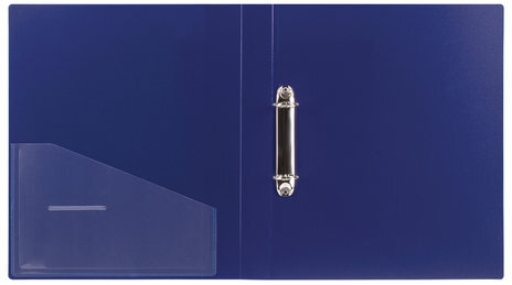 Папка на 2 кольцах BRAUBERG "Contract", 35 мм, синяя, до 270 листов, 0,9 мм, 221792