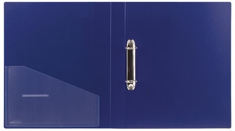 Папка на 2 кольцах BRAUBERG "Contract", 35 мм, синяя, до 270 листов, 0,9 мм, 221792