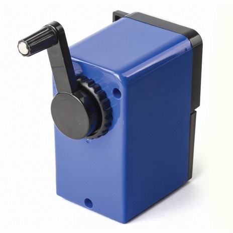 Точилка механическая BRAUBERG "UNIVERSAL", крепление к столу, металлический механизм, чёрный/синий, 222515