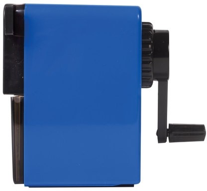 Точилка механическая BRAUBERG "UNIVERSAL", крепление к столу, металлический механизм, чёрный/синий, 222515