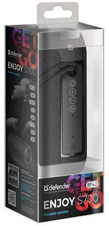 Колонка портативная DEFENDER Enjoy S700, 2.0, 10 Вт, Bluetooth, FM-тюнер, USB, microUSB, micro SD, черная, 65701 