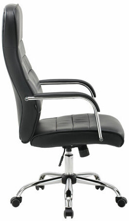 Кресло офисное BRABIX "Stark EX-547", экокожа, хром, черное, 531948