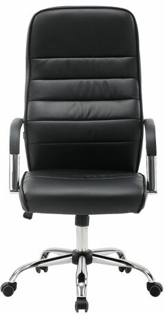 Кресло офисное BRABIX "Stark EX-547", экокожа, хром, черное, 531948