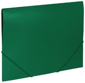 Папка на резинках BRAUBERG &quot;Office&quot;, зеленая, до 300 листов, 500 мкм, 227710