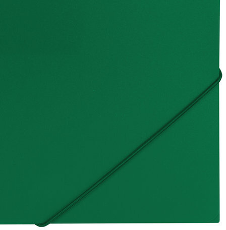 Папка на резинках BRAUBERG "Office", зеленая, до 300 листов, 500 мкм, 227710