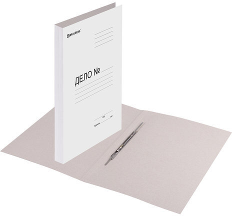 Скоросшиватель картонный мелованный BRAUBERG, 280 г/м2, до 200 листов, 110923