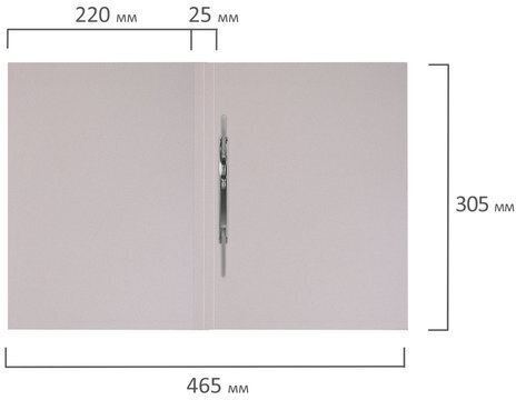 Скоросшиватель картонный мелованный BRAUBERG, 280 г/м2, до 200 листов, 110923