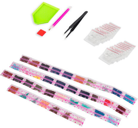 Картина стразами (алмазная мозаика) 40х50 см, ОСТРОВ СОКРОВИЩ "Ночная Москва", на подрамнике, 662594