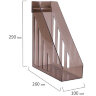 Лоток вертикальный для бумаг, увеличенная ширина (277х100х290 мм), BRAUBERG-MAXI, тонированный, 231055