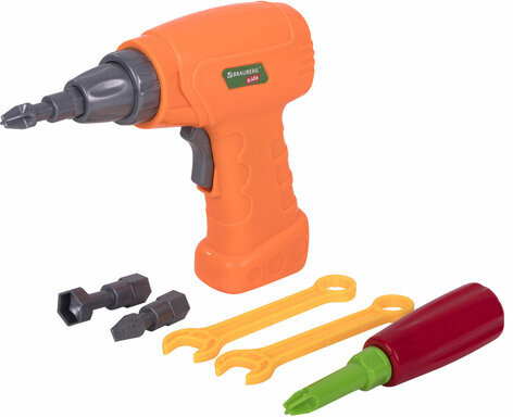Конструктор с шуруповертом РАЗВИВАЮЩИЙ 247 деталей, BRAUBERG KIDS, 665204