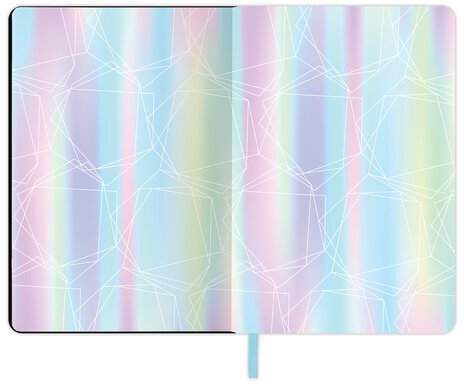 Блокнот А5 (143x210 мм), BRAUBERG VISTA "Gradient", под кожу, гибкий, срез фольга, 80 л., 112083