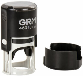 Печать самонаборная 1 круг, оттиск D=40 мм синий, GRM 46040, крышка, КАССА В КОМПЛЕКТЕ, 111000000