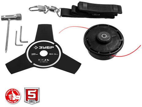 Триммер электрический ЗУБР КСВ-42-1700, 1700 Вт, 7500 об/мин, ширина скашивания 42 см, КСВ-42-1700