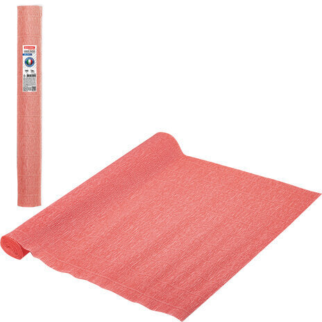 Бумага гофрированная/креповая (ИТАЛИЯ) 140 г/м2, 50х250 см, коралловая (901), BRAUBERG FIORE, 112585