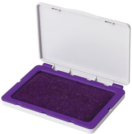 Штемпельная подушка BRAUBERG, 120х90 мм (рабочая поверхность 110х70 мм), фиолетовая краска, 236868