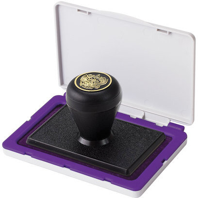 Штемпельная подушка BRAUBERG, 120х90 мм (рабочая поверхность 110х70 мм), фиолетовая краска, 236868