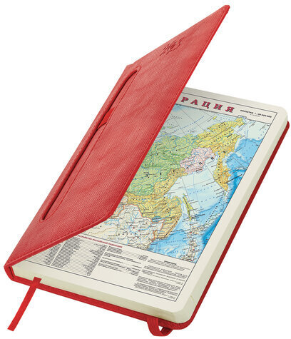 Ежедневник датированный 2023 А5 138x213 мм BRAUBERG "Optimal", красный, 114154