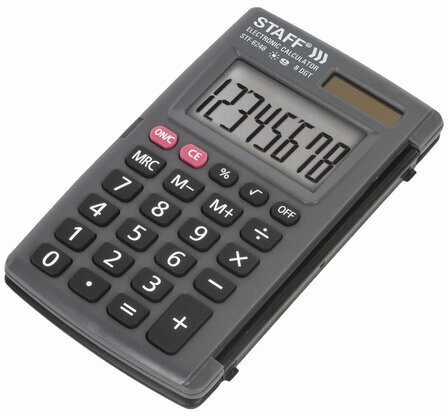 Калькулятор карманный STAFF STF-6248 (104х63 мм), 8 разрядов, двойное питание, 250284