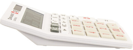 Калькулятор настольный BRAUBERG ULTRA-12-WAB (192x143 мм), 12 разрядов, двойное питание, антибактериальное покрытие, БЕЛЫЙ, 250506