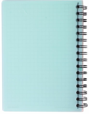 Блокнот МАЛЫЙ ФОРМАТ (105х145 мм) А6, 80 л., гребень сбоку, пластиковая обложка, клетка, BRAUBERG, "Офисный", 125399