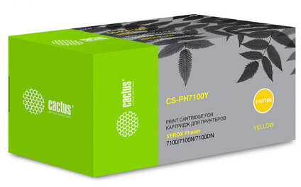 Тонер-картридж CACTUS (CS-PH7100Y) для XEROX Phaser 7100, желтый, ресурс 4500 стр.