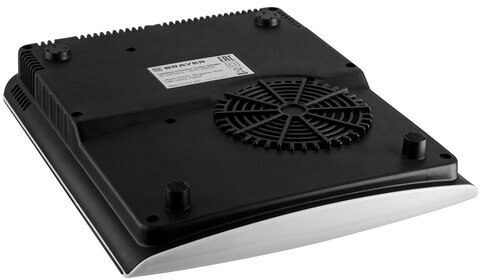 Настольная индукционная плита BRAYER BR2801, 2000 Вт, 5 программ, сенсорное управление, черная