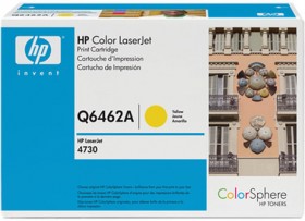 Картридж лазерный HP (Q6462A) ColorLaserJet CM4730, желтый, оригинальный, ресурс 12000 стр.