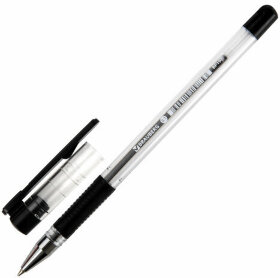 Ручка шариковая с грипом BRAUBERG &quot;X-Writer&quot;, ЧЕРНАЯ, узел 0,7 мм, линия письма 0,35 мм, 142404
