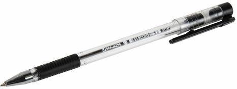 Ручка шариковая с грипом BRAUBERG "X-Writer", ЧЕРНАЯ, узел 0,7 мм, линия письма 0,35 мм, 142404