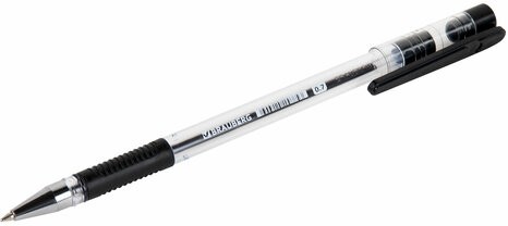 Ручка шариковая с грипом BRAUBERG "X-Writer", ЧЕРНАЯ, узел 0,7 мм, линия письма 0,35 мм, 142404