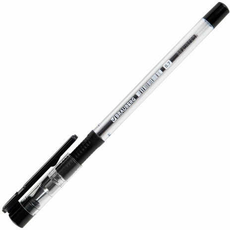 Ручка шариковая с грипом BRAUBERG "X-Writer", ЧЕРНАЯ, узел 0,7 мм, линия письма 0,35 мм, 142404
