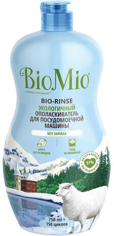 Ополаскиватель для посудомоечной машины 750 мл BIOMIO, 510.04235.0101