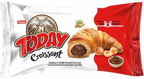 Круассан TODAY с шоколадной начинкой, ТУРЦИЯ, 20 шт. по 40 г, в шоу-боксе, 1378