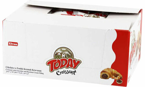 Круассан TODAY с шоколадной начинкой, ТУРЦИЯ, 20 шт. по 40 г, в шоу-боксе, 1378