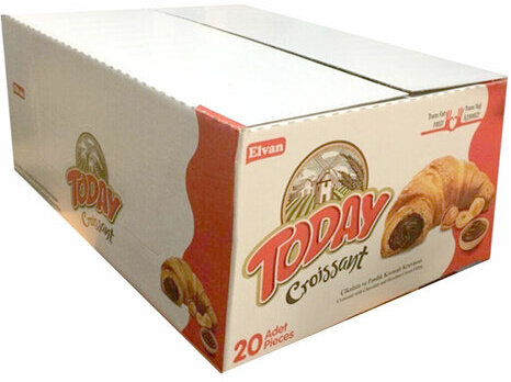 Круассан TODAY с шоколадной начинкой, ТУРЦИЯ, 20 шт. по 40 г, в шоу-боксе, 1378