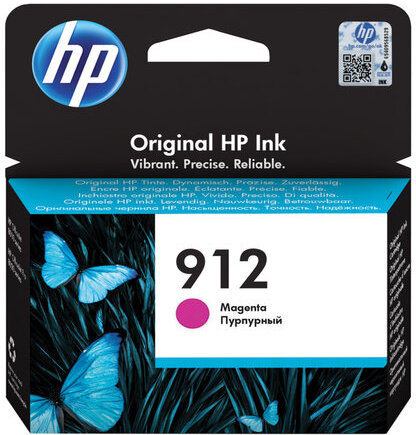 Картридж струйный HP (3YL78AE) для HP OfficeJet Pro 8023, №912 пурпурный, ресурс 315 страниц, оригинальный