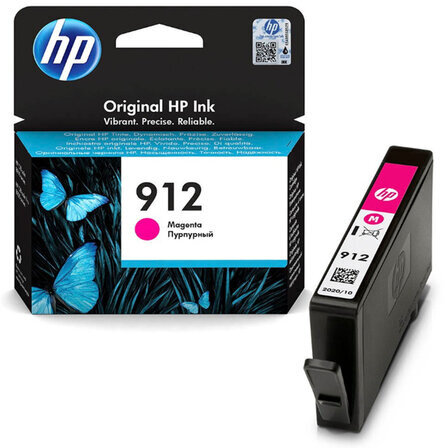 Картридж струйный HP (3YL78AE) для HP OfficeJet Pro 8023, №912 пурпурный, ресурс 315 страниц, оригинальный