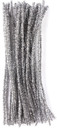 Проволока синельная для творчества "Блестящая", серебряная, 30 шт., 0,6х30 см, ОСТРОВ СОКРОВИЩ, 661544