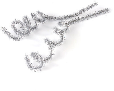 Проволока синельная для творчества "Блестящая", серебряная, 30 шт., 0,6х30 см, ОСТРОВ СОКРОВИЩ, 661544