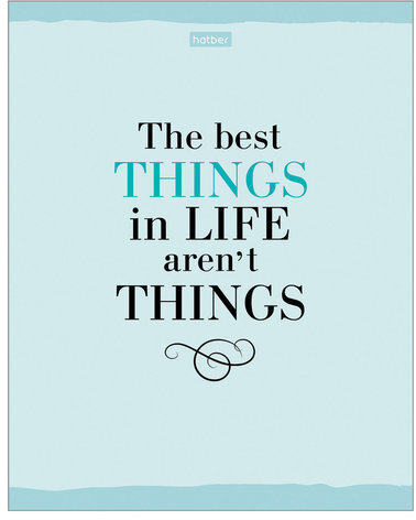 Тетрадь А5, 96 л., HATBER, скоба, линия, обложка картон, "Лучше не скажешь" (5 видов), 96Т5В2