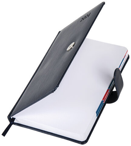 Ежедневник датированный 2024 А5 148х218 мм GALANT "Ritter", под кожу, темно-синий, 114765