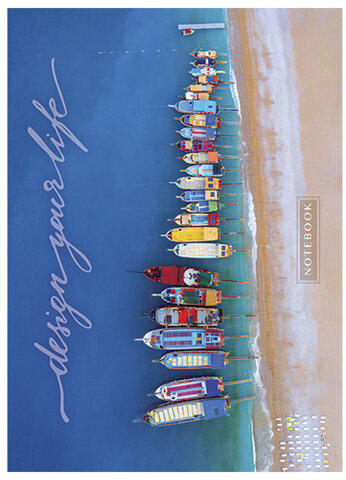 Тетрадь А4, 80 л., ПЗБМ, скоба, клетка, глянцевый лак, "Вид сверху" (3 вида), 027033