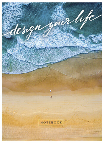 Тетрадь А4, 80 л., ПЗБМ, скоба, клетка, глянцевый лак, "Вид сверху" (3 вида), 027033