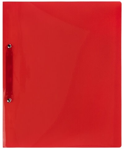 Папка для портфолио школьника/дошкольника, А4, 2 кольца, 10 файлов, красный пластик, ЮНЛАНДИЯ, 115235