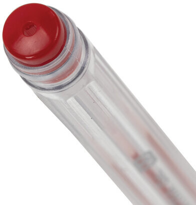 Ручка гелевая BRAUBERG "EXTRA", КРАСНАЯ, корпус прозрачный, узел 0,5 мм, линия 0,35 мм, 143903