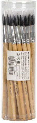 Кисть BRAUBERG, белка, круглая, № 6, 200183